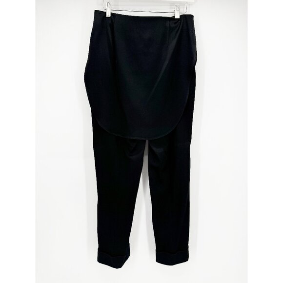 Hellessy Black Kooning satin trousers with shirttail overlay, size 4 - Picture 8 of 16